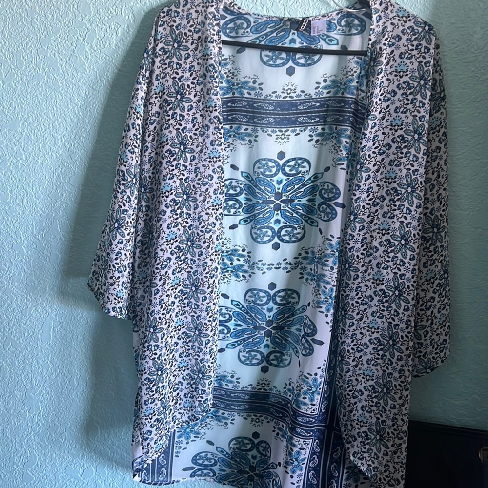 H&M Blue/White Kimono